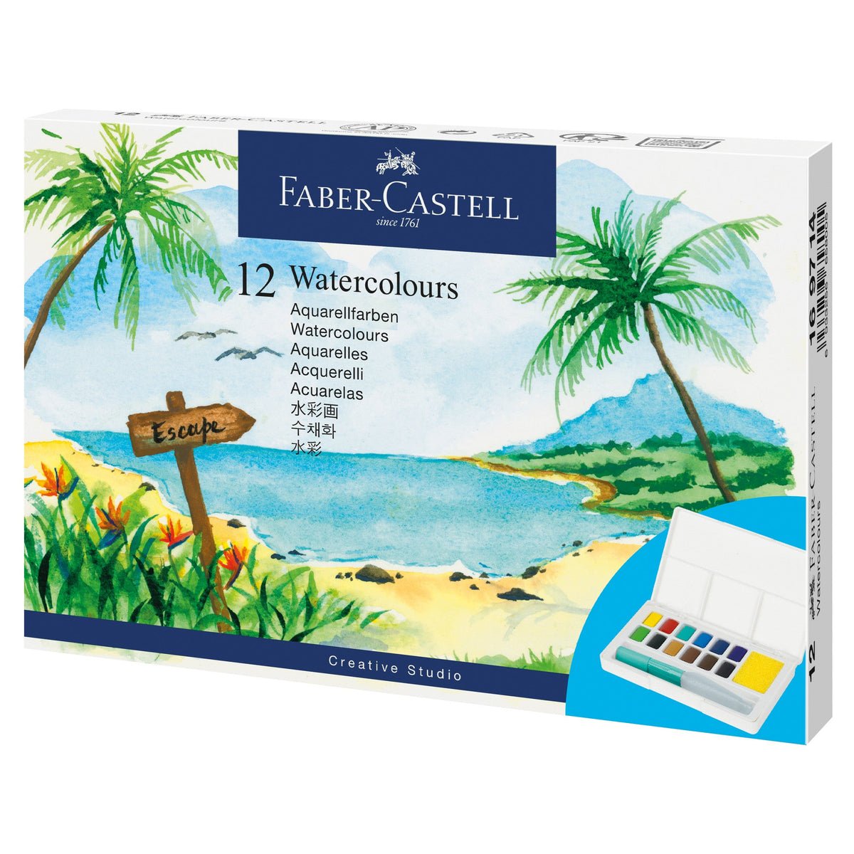 Faber-Castell Tropical Escapes Watercolour Pans Set of 12