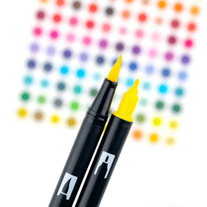 Lot de 10 feutres double-pointe Tombow - Palette primaire