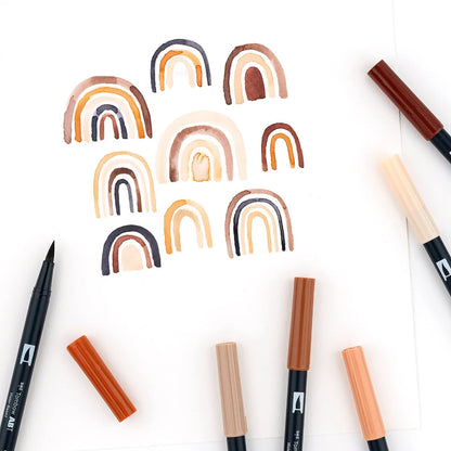 Tombow Dual Brush Pen Set of 10 - Portrait Palette