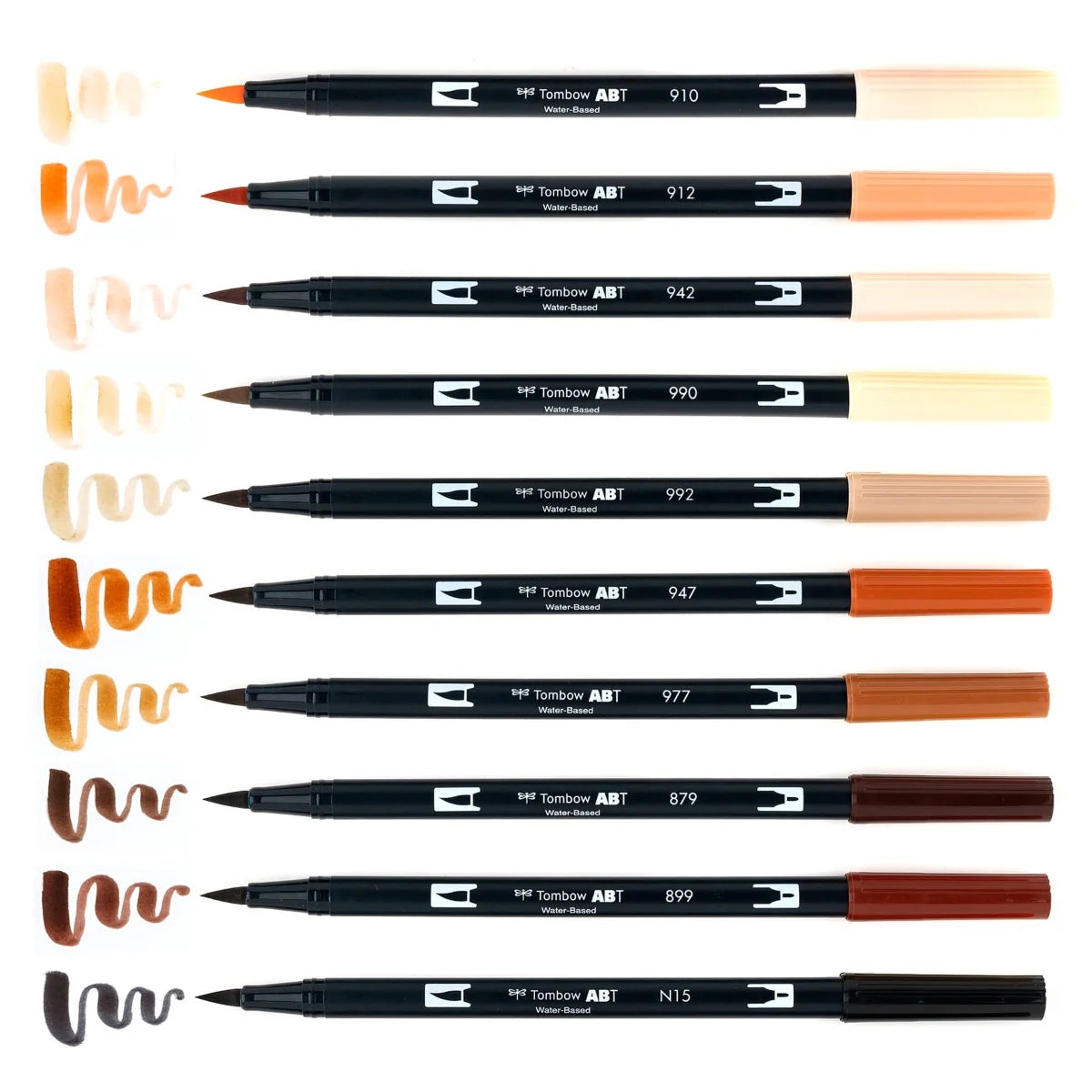 Tombow Dual Brush Pen Set of 10 - Portrait Palette