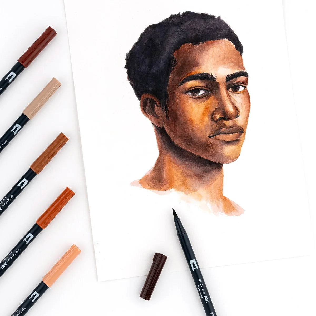 Tombow Dual Brush Pen Set of 10 - Portrait Palette