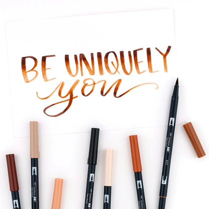 Tombow Dual Brush Pen Set of 10 - Portrait Palette