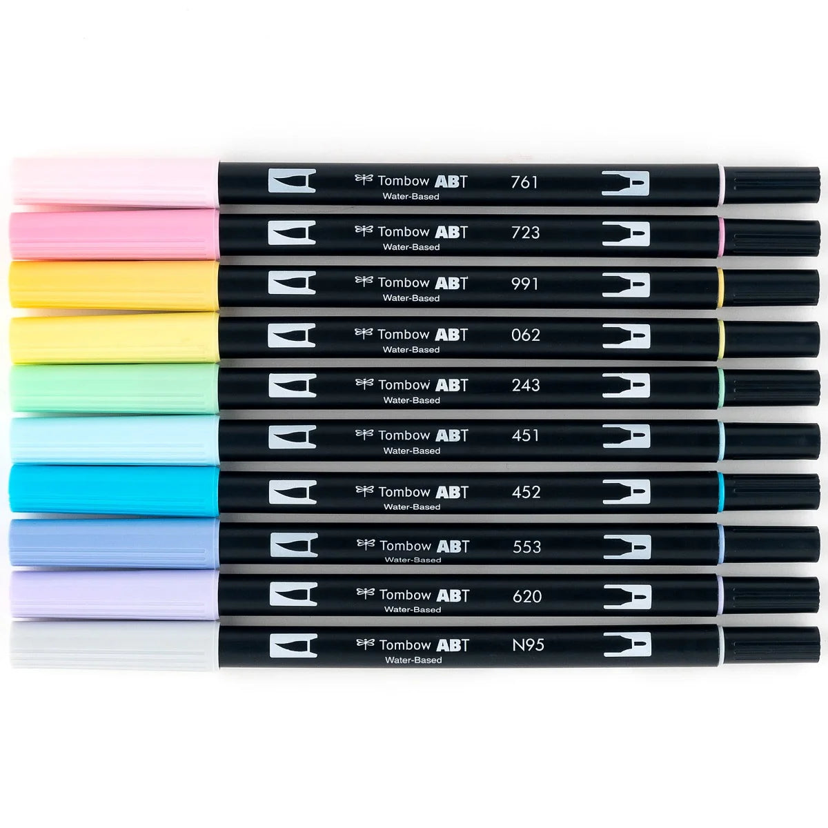 Lot de 10 feutres-pinceaux doubles Tombow - Palette pastel