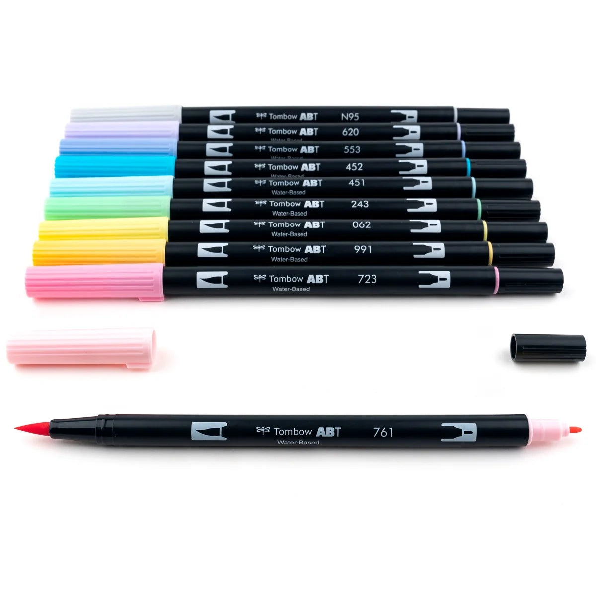 Lot de 10 feutres-pinceaux doubles Tombow - Palette pastel