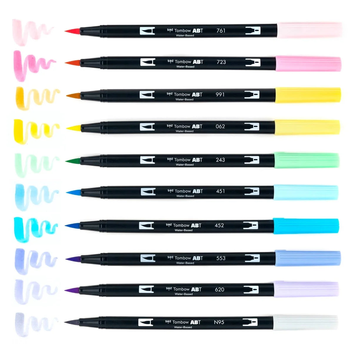 Lot de 10 feutres-pinceaux doubles Tombow - Palette pastel