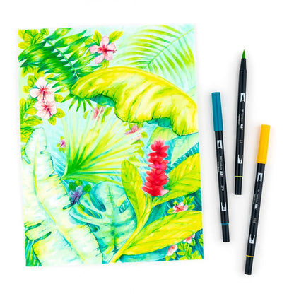 Tombow Dual Brush Pen Set of 10 - Tropical
