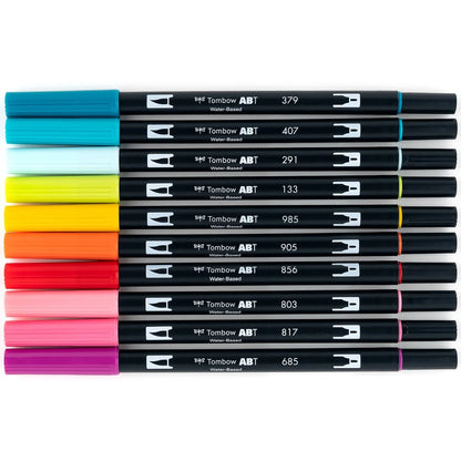 Tombow Dual Brush Pen Set of 10 - Tropical