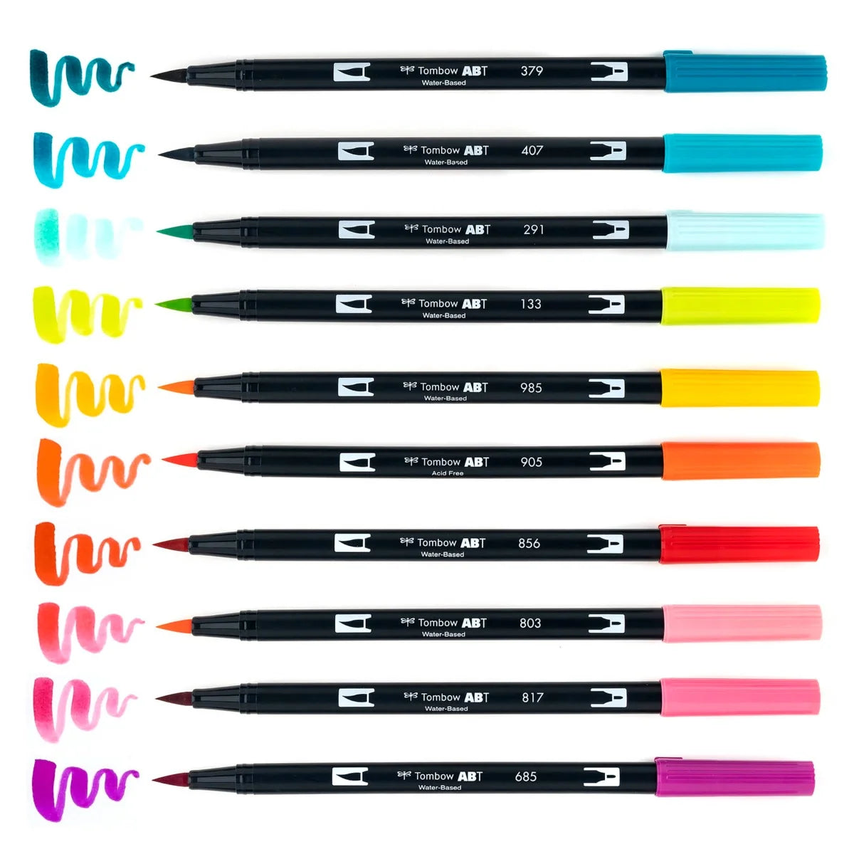 Tombow Dual Brush Pen Set of 10 - Tropical
