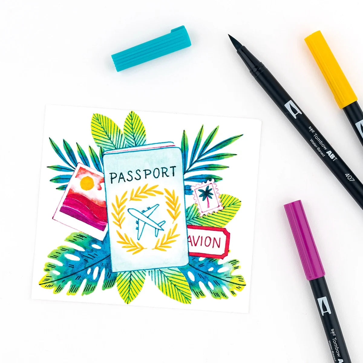 Tombow Dual Brush Pen Set of 10 - Tropical