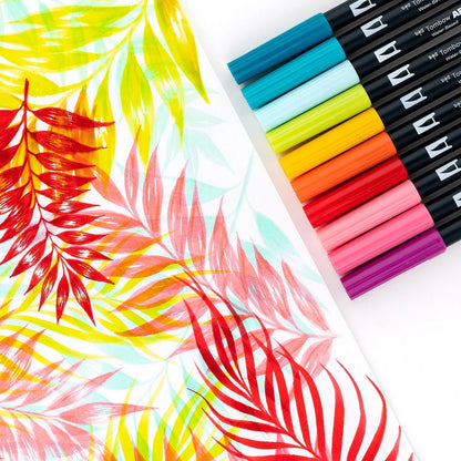 Tombow Dual Brush Pen Set of 10 - Tropical
