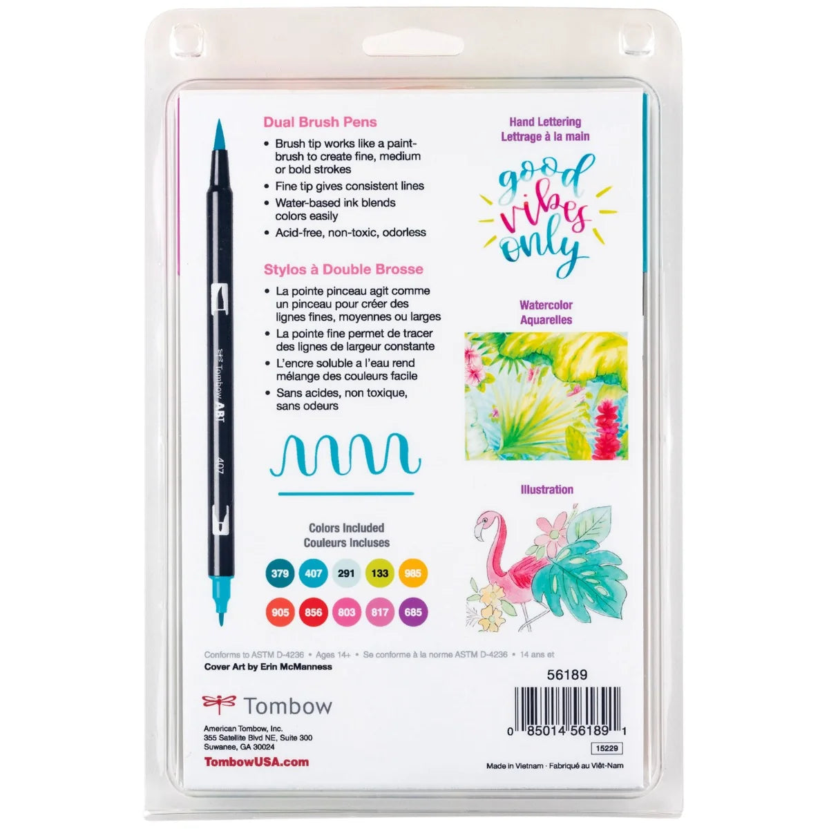 Tombow Dual Brush Pen Set of 10 - Tropical