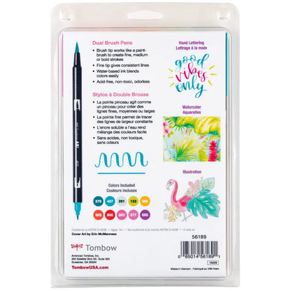 Tombow Dual Brush Pen Set of 10 - Tropical