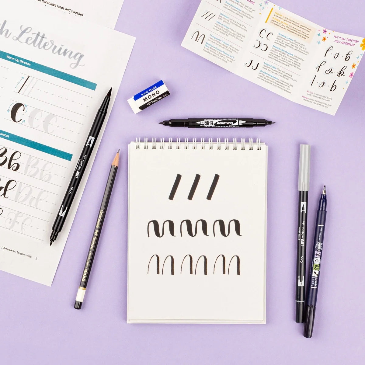 Ensemble de 6 lettres pour débutants Tombow