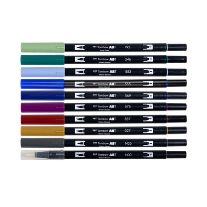 Tombow Dual Brush Pen Set of 10 - Dragons