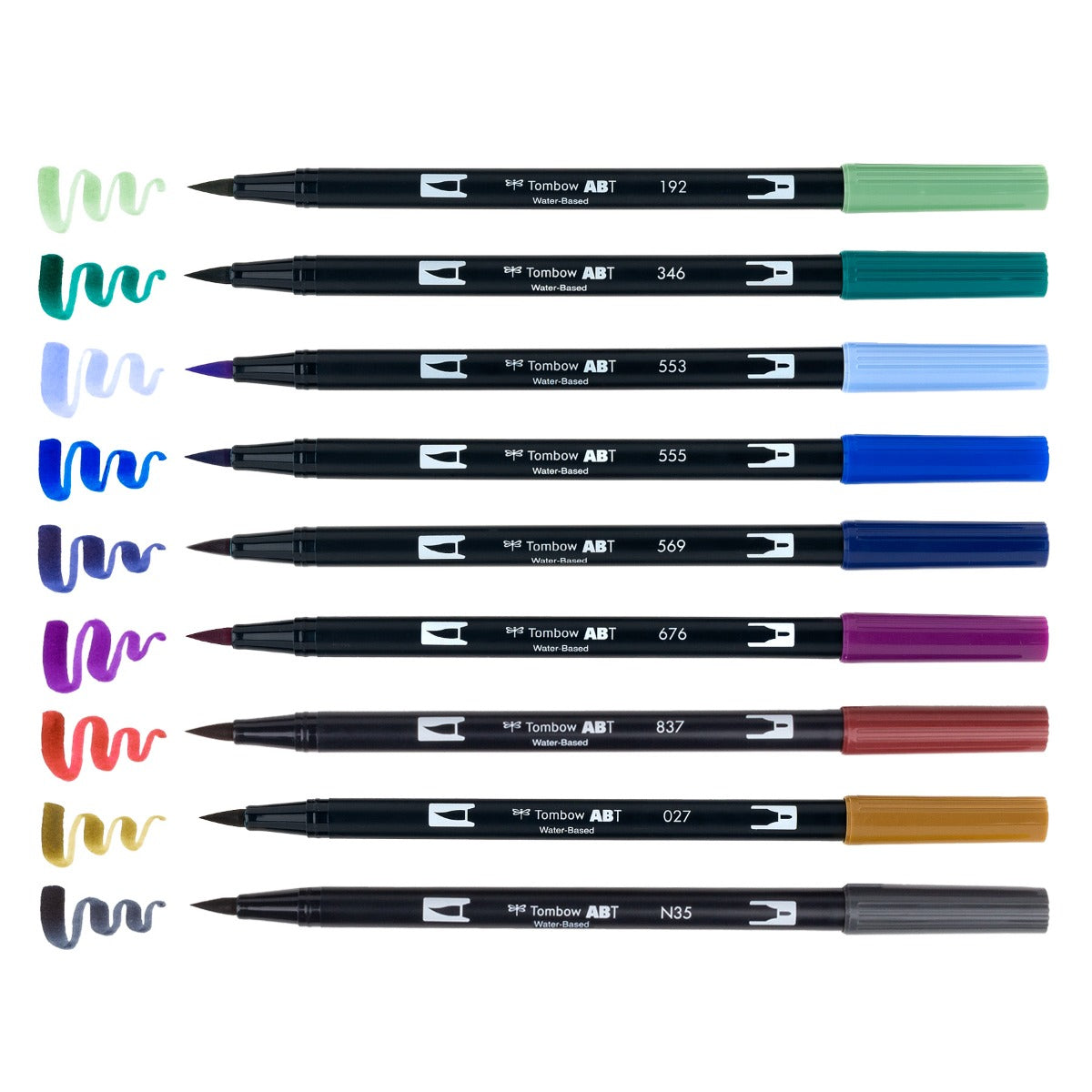 Tombow Dual Brush Pen Set of 10 - Dragons