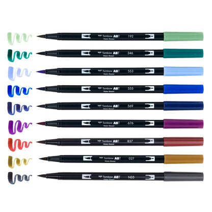 Tombow Dual Brush Pen Set of 10 - Dragons