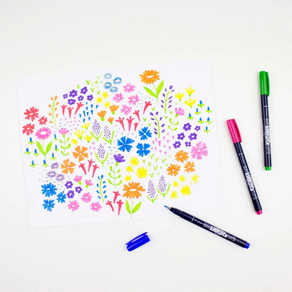 Lot de 10 pinceaux de couleur Tombow Fudenosuke