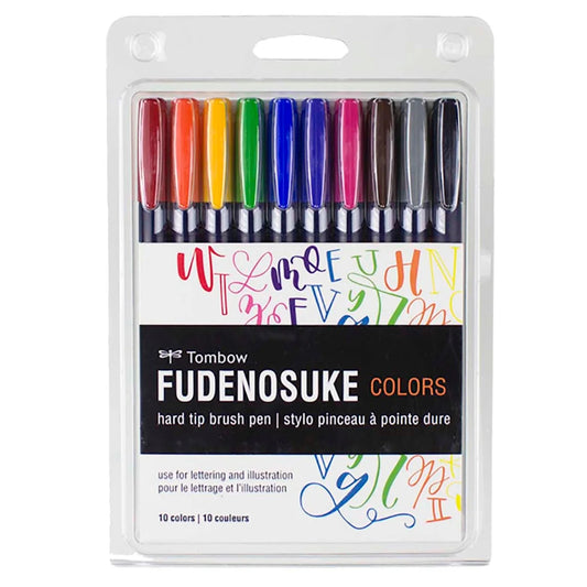 Lot de 10 pinceaux de couleur Tombow Fudenosuke