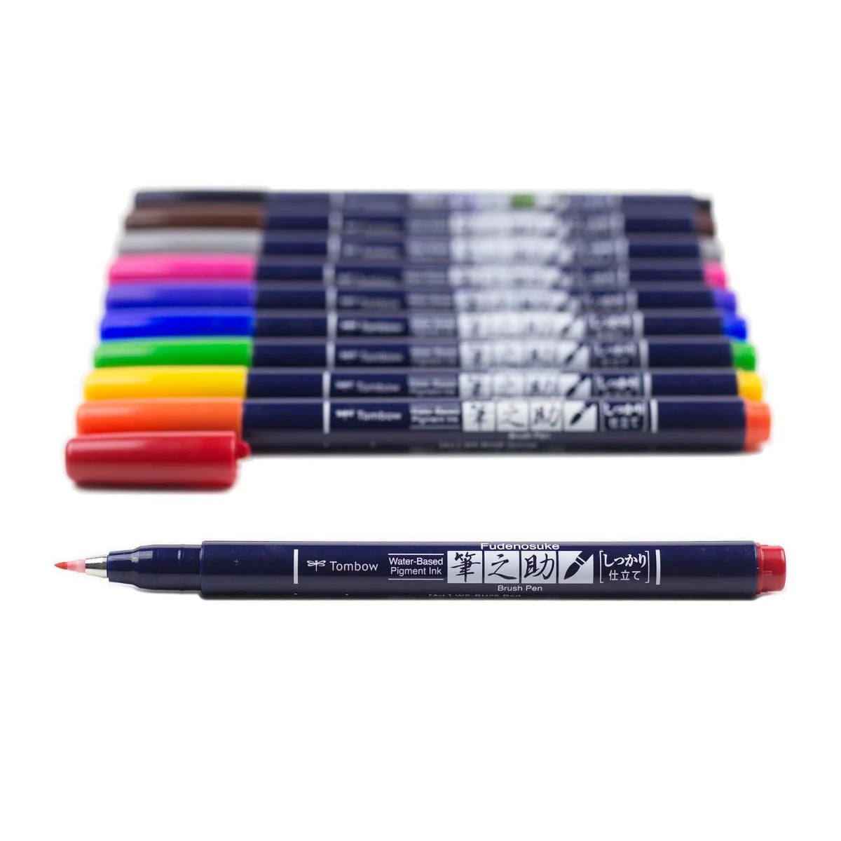 Lot de 10 pinceaux de couleur Tombow Fudenosuke