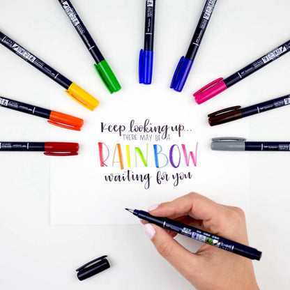 Lot de 10 pinceaux de couleur Tombow Fudenosuke
