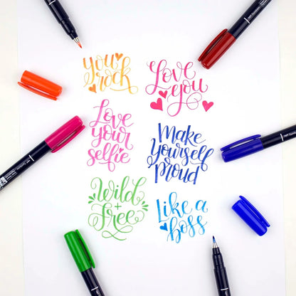 Lot de 10 pinceaux de couleur Tombow Fudenosuke