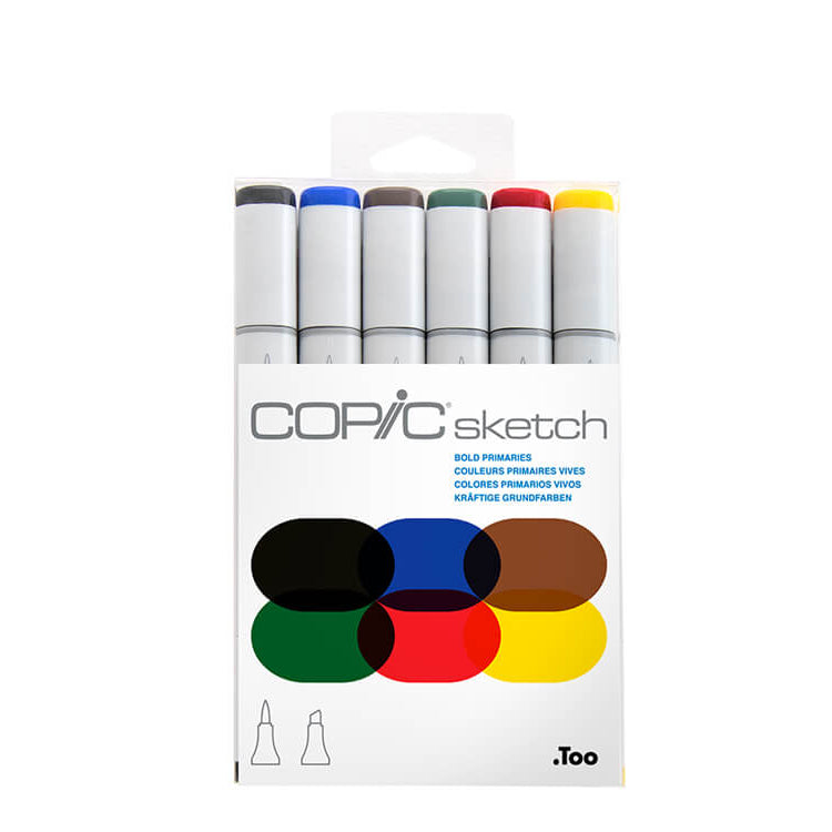 COPIC Sketch Marker Bold Primaries Set of 6