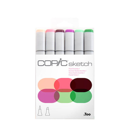 COPIC Sketch Marker Floral Favorites 1 Set of 6