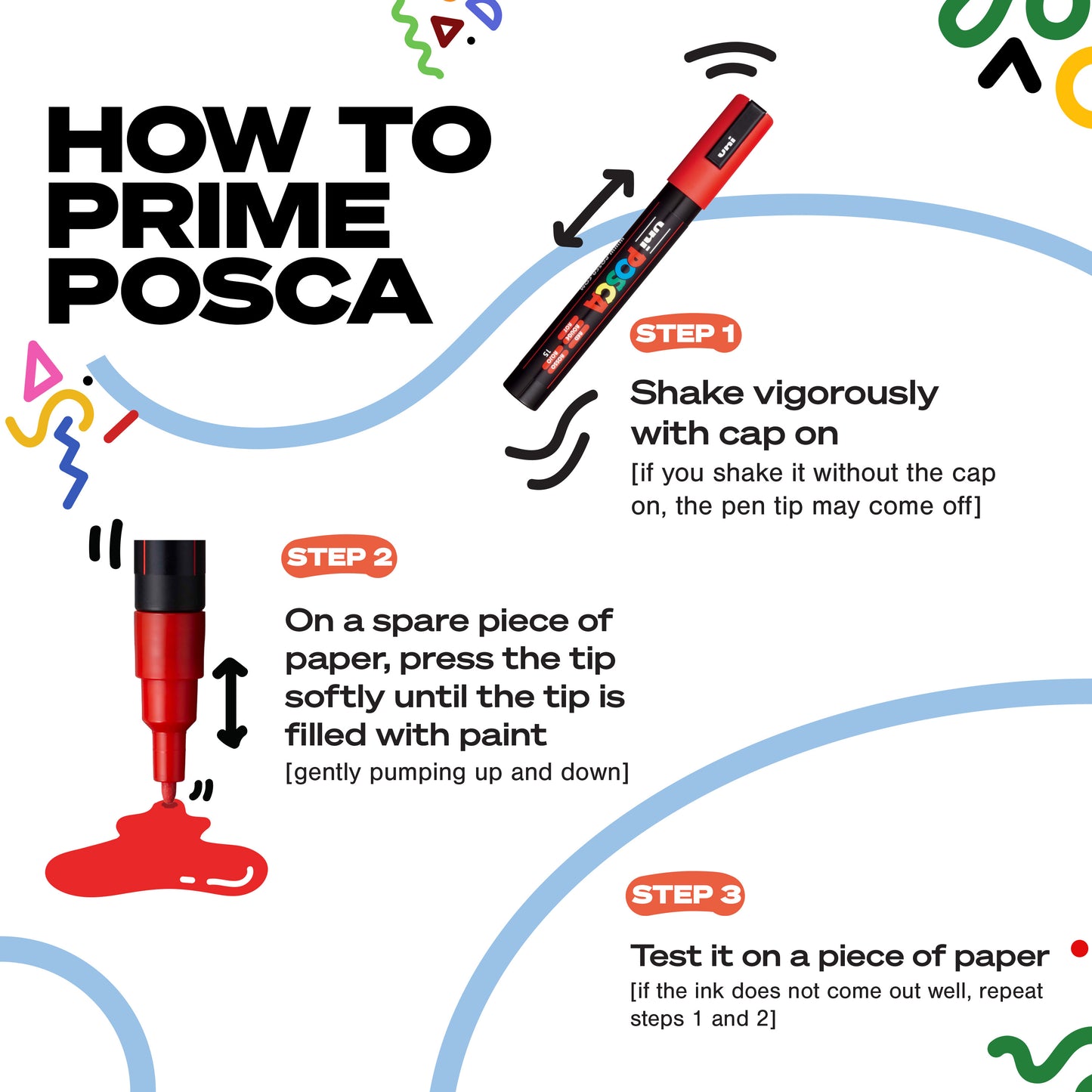 POSCA Acrylic Paint Markers PC-5M Medium Metallic Colours set of 8