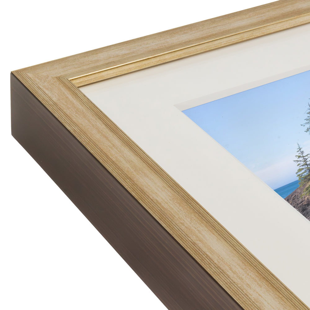 Opus West Coast Wood Frames with Glass - Antique Brass