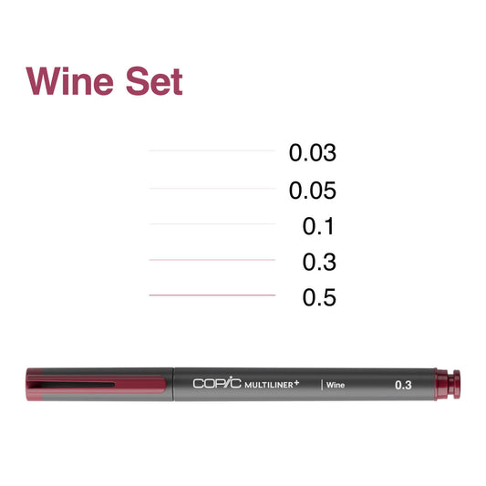 COPIC Multiliner+ Set of 5 Wine