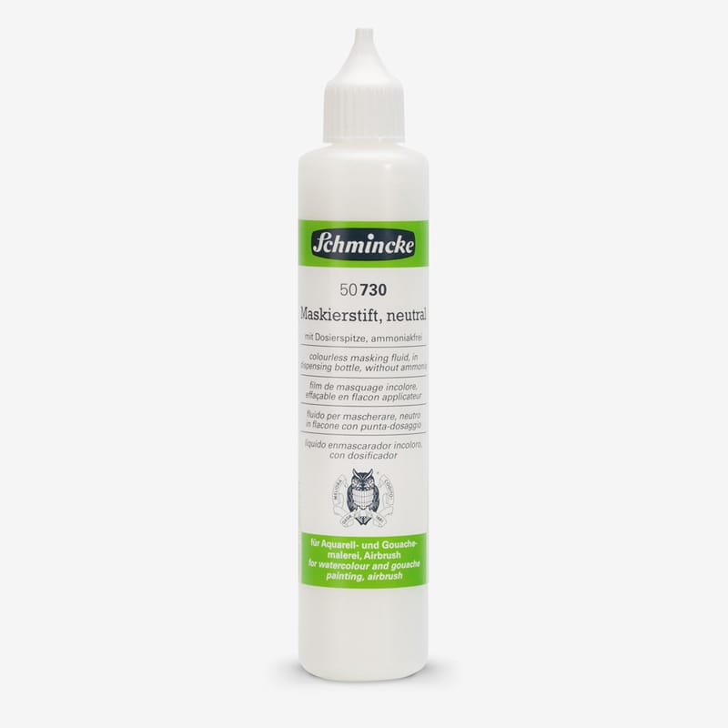 Schmincke Ammonia Free Masking Fluid Neutral 25ml dispensing bottle
