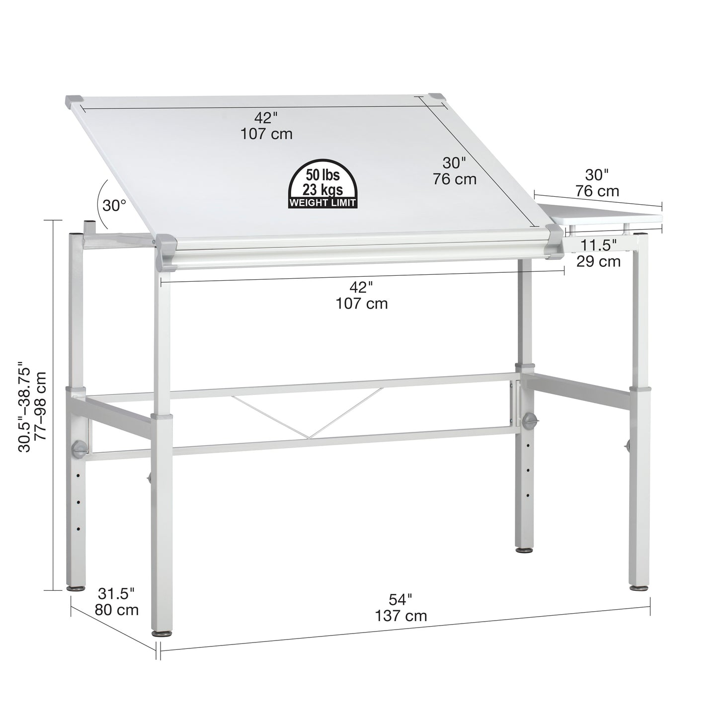 Poste de travail Studio Designs Graphix II 54" x 32" (commande spéciale)