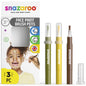 Snazaroo Face Paint Brush Pen Set of 3 Jungle Pack