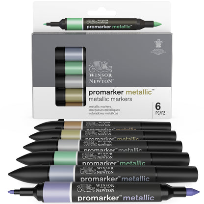 Winsor & Newton Promarker Set of 6 Metallic