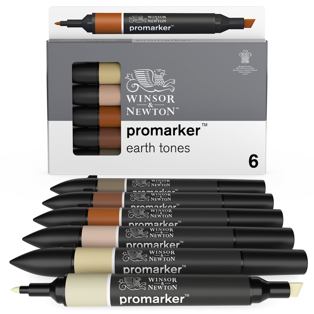 Winsor & Newton Promarker Set of 6 Earth Tones