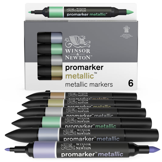 Winsor & Newton Promarker Set of 6 Metallic
