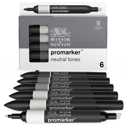 Winsor & Newton Promarker Set of 6 Neutral Tones