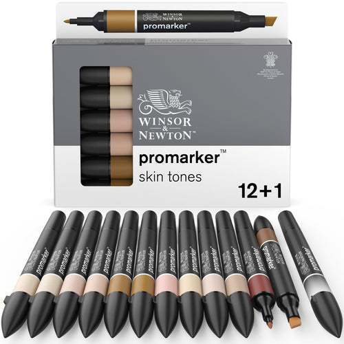 Winsor & Newton Promarker Set of 12 Skin Tones
