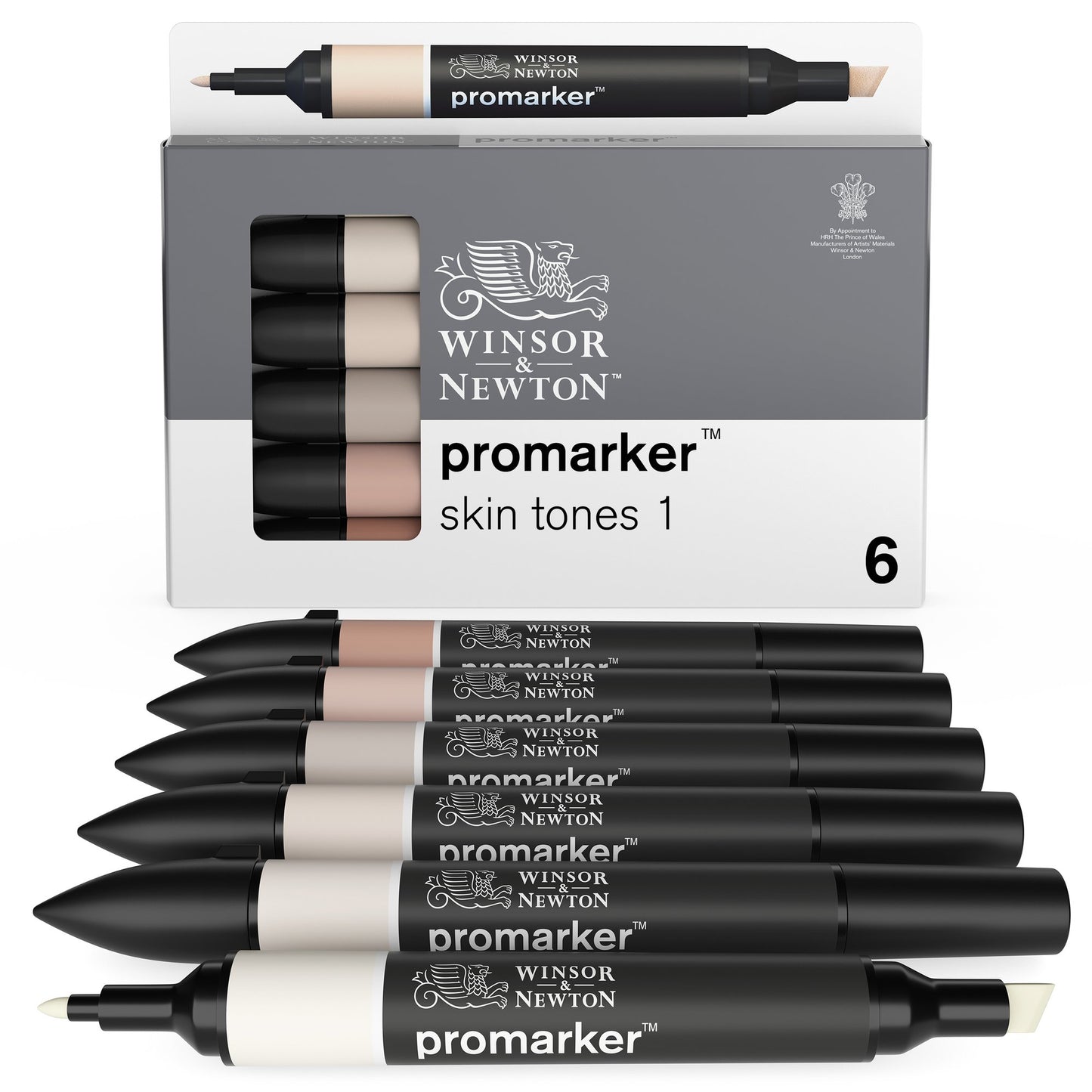 Winsor & Newton Promarker Set of 6 Skin Tones #1