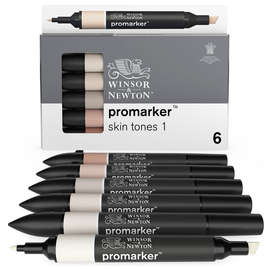 Winsor & Newton Promarker Set of 6 Skin Tones #1