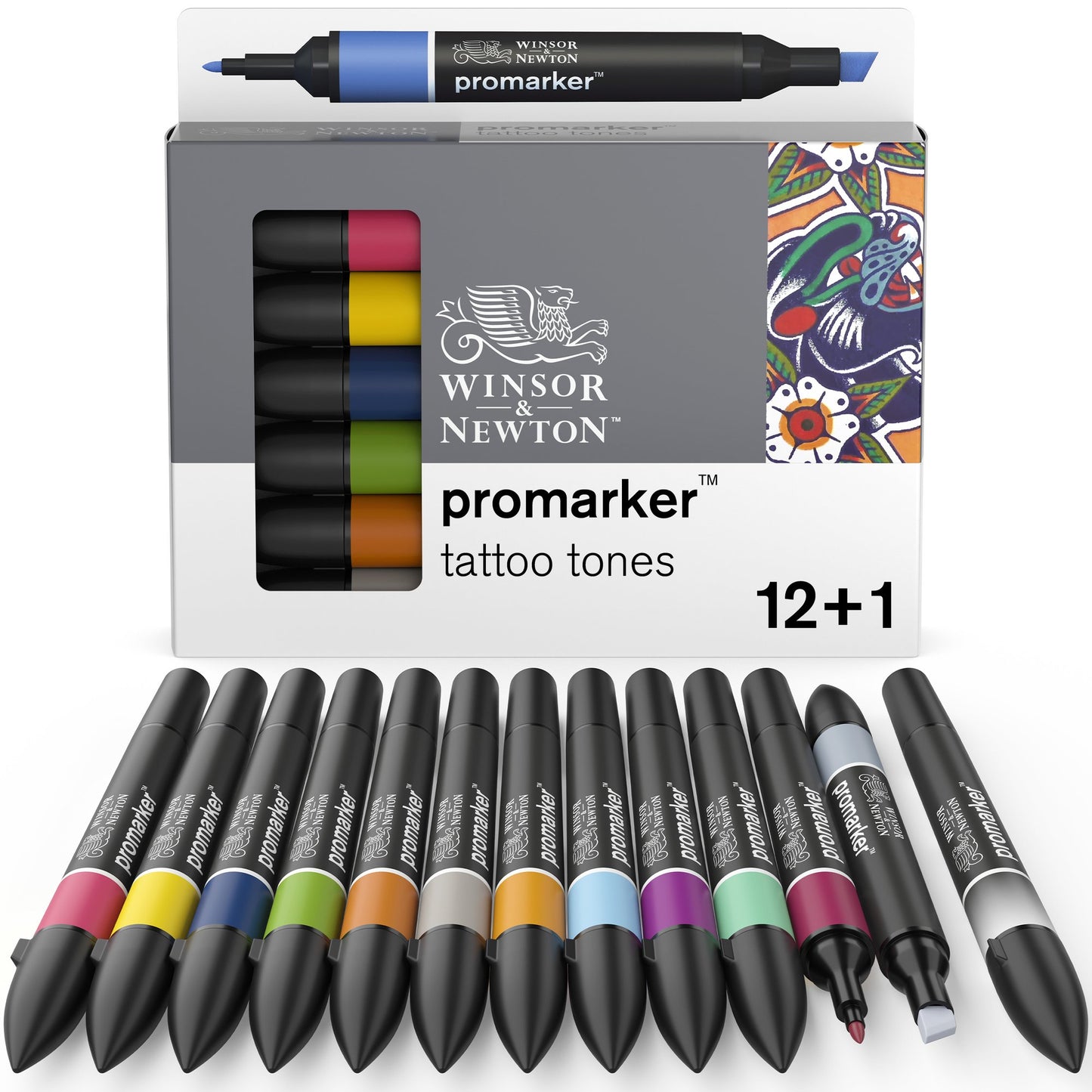 Winsor & Newton Promarker Set of 12 Tattoo Tones