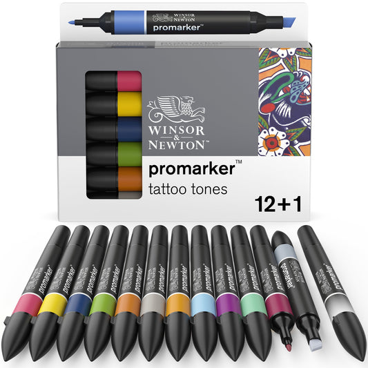 Winsor & Newton Promarker Set of 12 Tattoo Tones