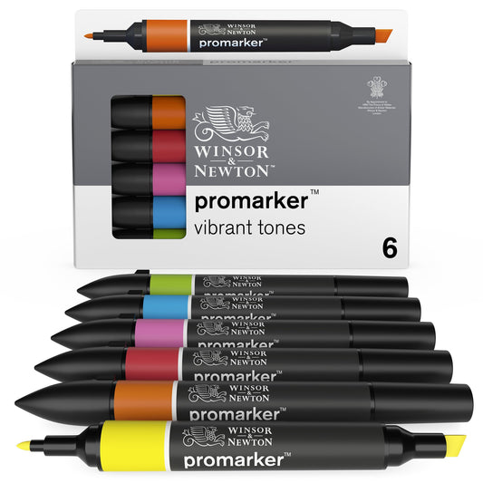 Winsor & Newton Promarker Set of 6 Vibrant Tones