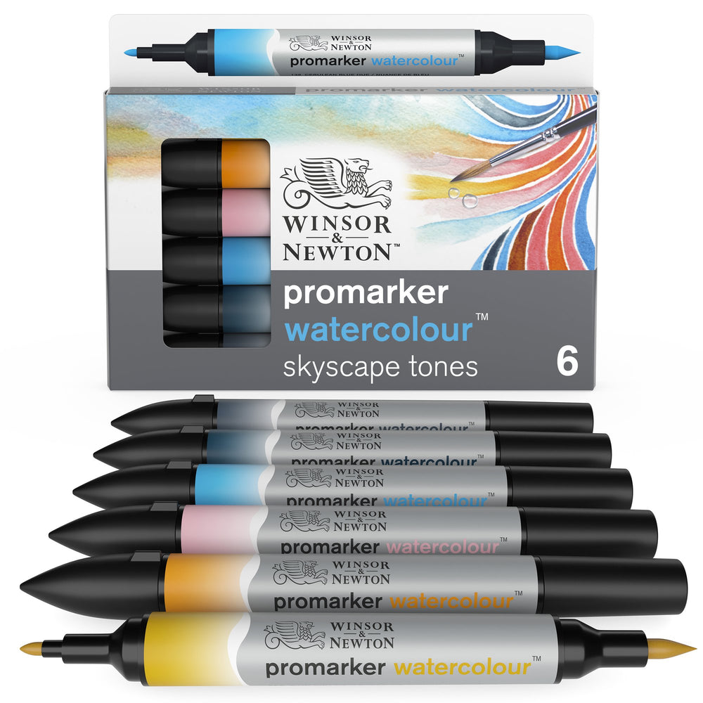 Winsor & Newton Promarker Watercolour Set of 6 Skyscape