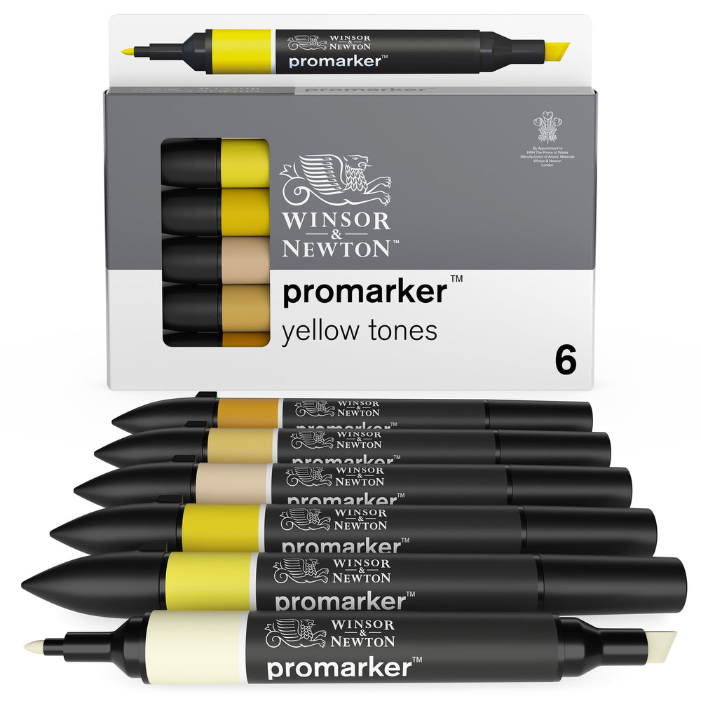 Winsor & Newton Promarker Set of 6 Yellow Tones