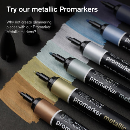 Winsor &amp; Newton Promarker Coffret de 6 - 5 Noirs + Blender - Déstockage