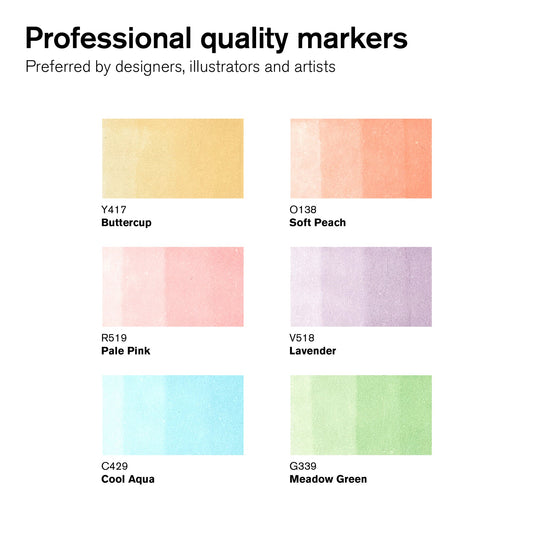 Winsor & Newton Promarker Set of 6 Pastel Tones