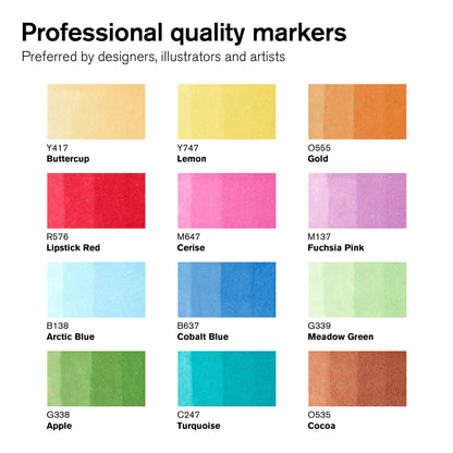 Winsor & Newton Promarker Set of 12 Set #2