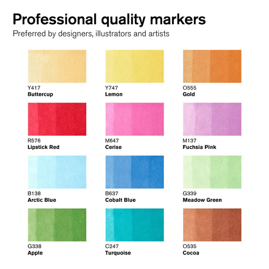 Winsor & Newton Promarker Set of 12 Set #2