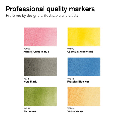 Winsor & Newton Promarker Watercolour Set of 6 Basic